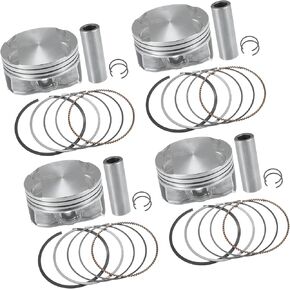 12578324 / Front/Engine Piston and Pin Assembly for Buick LaCrosse 2.4L 2010-2016 for Chevy Captiva 2012-2015 / Piston Rings Kit/Metal / 1 Set/Titanium Tone Item Replacement
