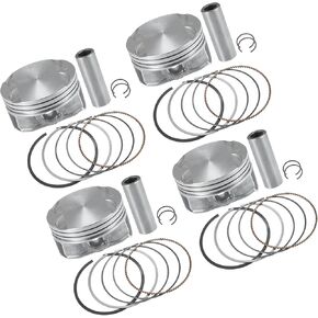 12578324 / Front/Engine Piston and Pin Assembly for Buick LaCrosse 2.4L 2010-2016 for Chevy Captiva 2012-2015 / Piston Rings Kit/Metal / 1 Set/Titanium Tone Replacement