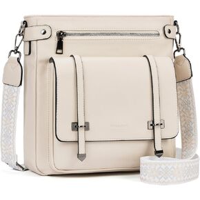 Crossbody Bags for Women,Multi Pocket Crossbody Purses Soft Leather Shoulder Handbags Travel Purse Adjustable Strap