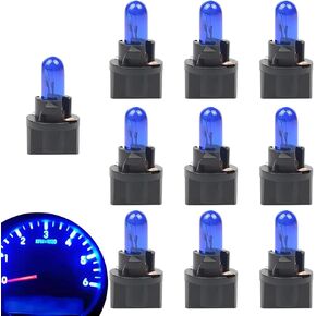 10 PCS Car T5 Instrument Light, 12V 1.2W Single-filament Halogen Light Air Conditioning Indicator Light, Plug and Play Stable Performance Brake Light, Universal for Most Cars (White)