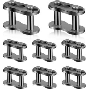 8 Pcs Steel Alloy Heavy Duty Connector, #35 Chain Master Links, Bike Chain Link Connector, Roller Chain Connecting Links for Bike Mini Bike Bicycle Karting ATV Scooter Pit
