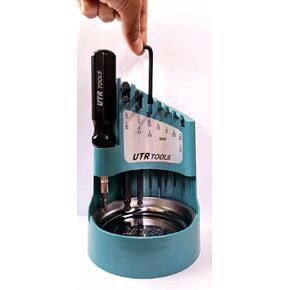 Tools Crown Set - Hex keys Set & Screwdriver & Build-in Magnetic Plate & Phone Holder, All in One Patented Cool Set. The Ultimate Tool Set for the Workshop, Garage, Home and Garden.