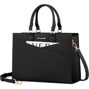 LOVEVOOK Purses for Women,Satchel Handbags Tote Bag, Black Pu Leather Shoulder Crossbody Top Handle Purse with Zipper