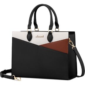 LOVEVOOK Purses for Women,Satchel Handbags Tote Bag, Black Pu Leather Shoulder Crossbody Top Handle Purse with Zipper