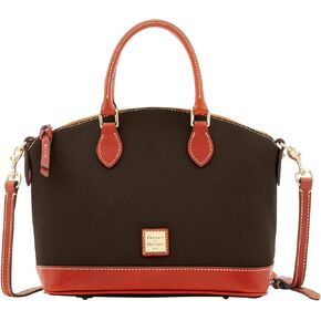 Dooney & Bourke Women's Darcy Satchel in Pebble Grain Leather, Large Handbag with Dual Handles & Adjustable Crossbody Strap