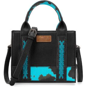 Wrangler Mini Tote Bag for Women Cow Print Western Crossbody Purse
