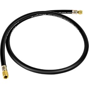 2025 New HV1S Charging Vacuum Hose,3/8" to 1/4" Fittings,800 PSI Working Pressure,4000 PSI Burst Pressure,Compatible with Most Refrigeration and Air Conditioning Equipment,5Ft,Black