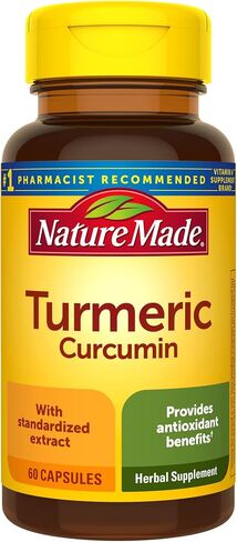 Nature Made Turmeric Curcumin 500 mg, Herbal Supplement for Antioxidant Support, 60 Capsules, 60 Day Supply in Kuwait