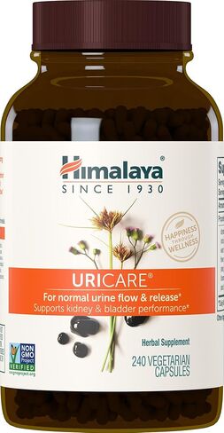 مكمل عشبي Himalaya UriCare، دعم الكلى والمثانة، دعم المسالك البولية وتدفق البول، خالي من الكافيين، غير معدل وراثيًا، خالي من الغلوتين، نباتي، 240 كبسولة، كمية تكفي 60 يومًا in Saudi Arabia