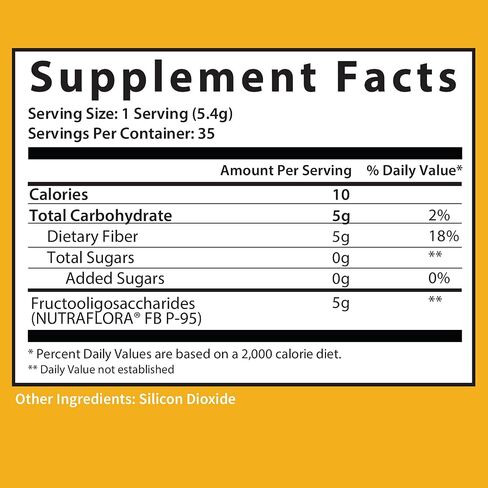 GOBIOTIX Fiber Supplement - Prebiotic Soluble Fiber Powder, Supports Gut Health and Digestive Regularity - Gummies Alternative - Gluten & Sugar Free, Keto, Vegan - 1 Scoop Daily, 35 Servings (1 Pack) in Saudi Arabia
