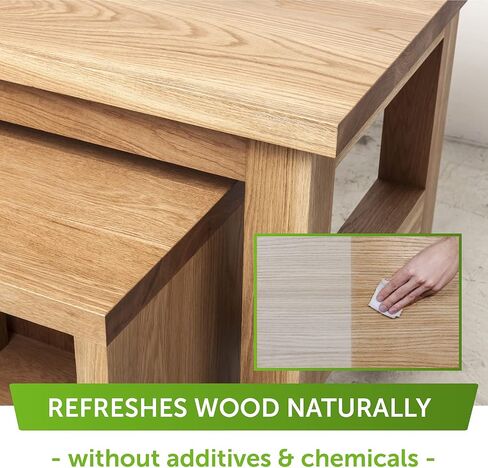 Nordicare Linseed Oil for Wood - 100% Pure & Natural Linseed Oil for Entire Indoor Area - Food-Safe Raw Linseed Oil for Wood Furniture - Underlines the Original Wood Structure - Made in Denmark (34oz) in Saudi Arabia