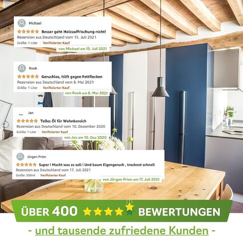 Nordicare Linseed Oil for Wood - 100% Pure & Natural Linseed Oil for Entire Indoor Area - Food-Safe Raw Linseed Oil for Wood Furniture - Underlines the Original Wood Structure - Made in Denmark (34oz) in Saudi Arabia