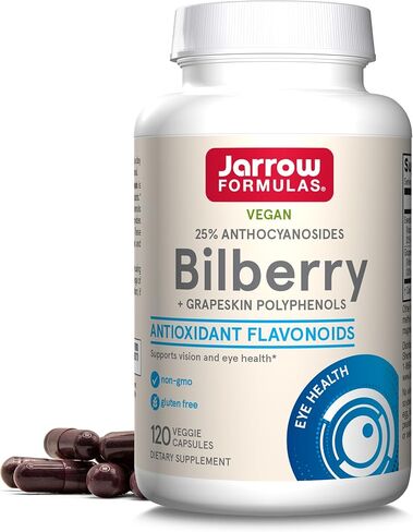 Jarrow Formulas® Bilberry + Grapeskin Polyphenols, Vision and Eye Health, 60 Veggie Capsules, Up to a 30 Day Supply in Saudi Arabia