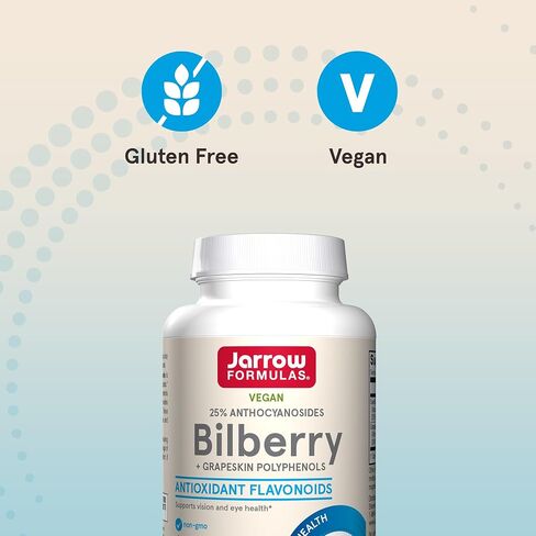 Jarrow Formulas® Bilberry + Grapeskin Polyphenols, Vision and Eye Health, 60 Veggie Capsules, Up to a 30 Day Supply in Saudi Arabia