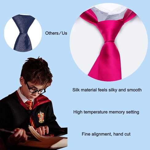 Barry.Wang Ties for Boys 47.2" Self-Necktie Kids and Pocket Square Set Teenager Uniform Graduation Performance Age 6-15 in Saudi Arabia