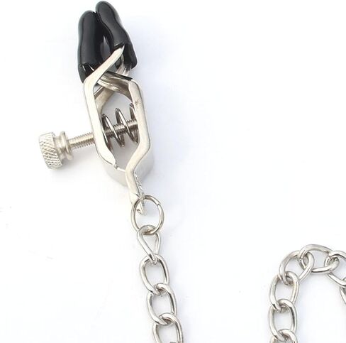 Nipple Clamps with Chain Necklace for Women Men Nipple Clip for Pressure Adjustable Pleasure Tools for Women Non Piercing Faux Body Jewelry for Women Men in Kuwait