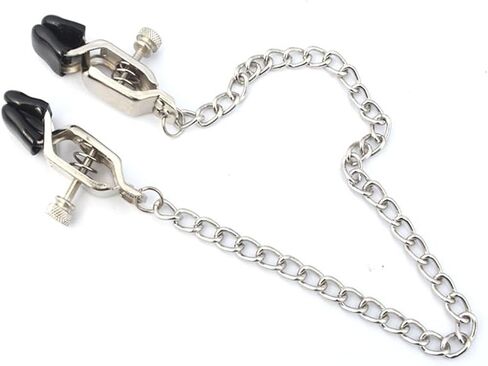 Nipple Clamps with Chain Necklace for Women Men Nipple Clip for Pressure Adjustable Pleasure Tools for Women Non Piercing Faux Body Jewelry for Women Men in Kuwait