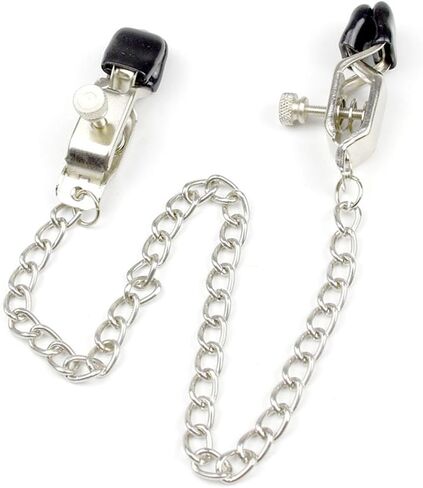 Nipple Clamps with Chain Necklace for Women Men Nipple Clip for Pressure Adjustable Pleasure Tools for Women Non Piercing Faux Body Jewelry for Women Men in Kuwait