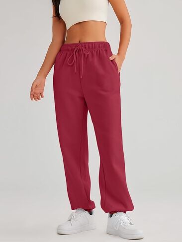 AUTOMET Women's Casual Baggy Fleece Sweatpants in Kuwait