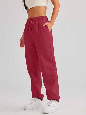 AUTOMET Women's Casual Baggy Fleece Sweatpants in Kuwait