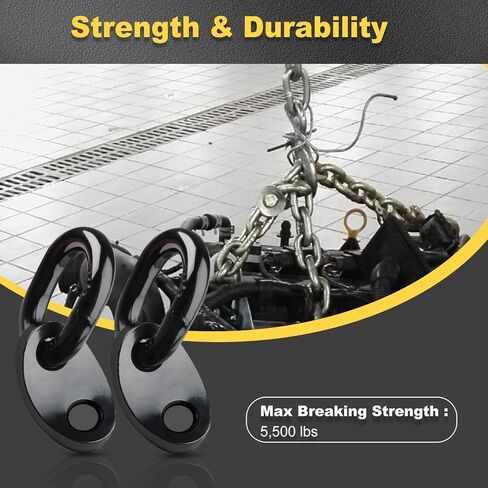 2-Pack Engine Lifting Bracket Set, Engine Support Bar (Working Load Limit of 5,500 lbs) for Use with Lifting Slings, Load Levelers (Silver, 2-Pack) in Saudi Arabia