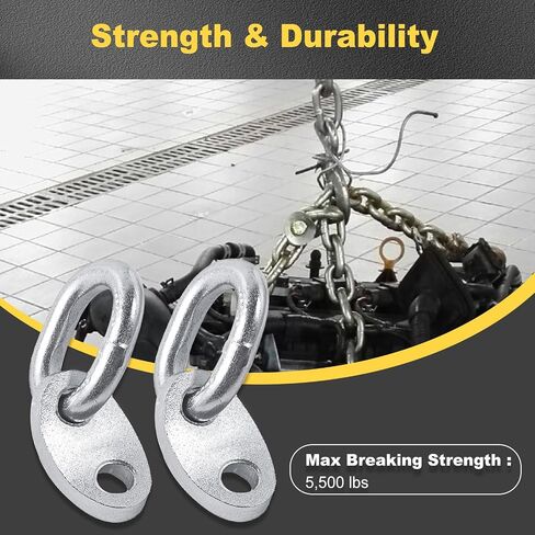 2-Pack Engine Lifting Bracket Set, Engine Support Bar (Working Load Limit of 5,500 lbs) for Use with Lifting Slings, Load Levelers (Silver, 2-Pack) in Saudi Arabia