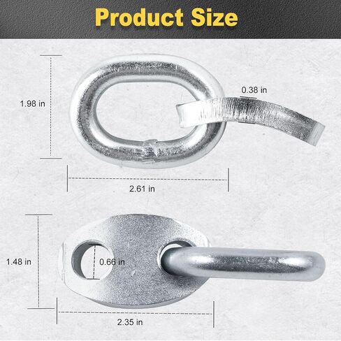 2-Pack Engine Lifting Bracket Set, Engine Support Bar (Working Load Limit of 5,500 lbs) for Use with Lifting Slings, Load Levelers (Silver, 2-Pack) in Saudi Arabia