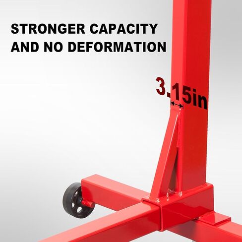 حامل محرك دوار من الفولاذ BIG RED TAM25671-2 مع رأس تثبيت قابل للتعديل 360 درجة وصينية تخزين الأدوات الإضافية: سعة 5/8 طن (1,250 رطل)، أحمر in Kuwait