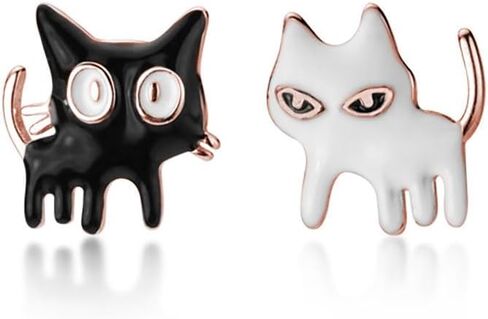 SLUYNZ Sterling Silver Cat Earrings Studs for Women Teens Cat Studs Earrings Animal Earrings Cute Earrings Cat Gift for Cat Lovers in Saudi Arabia