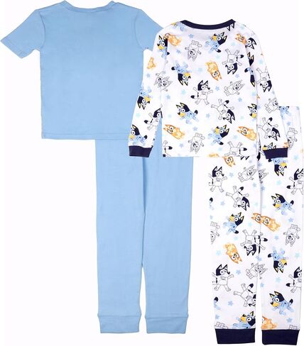 Bluey Boys' 4-Piece Snug-fit Cotton Pajama Set, Soft & Cute for Kids in Saudi Arabia