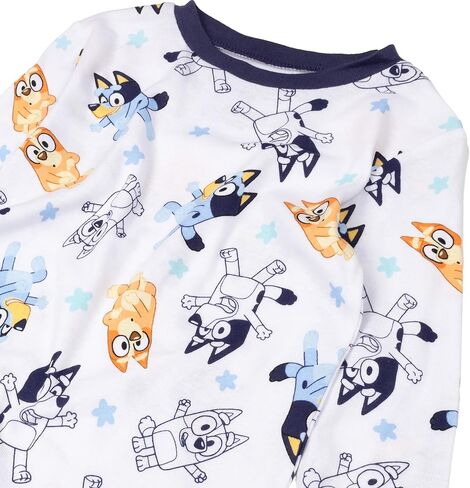 Bluey Boys' 4-Piece Snug-fit Cotton Pajama Set, Soft & Cute for Kids in Saudi Arabia