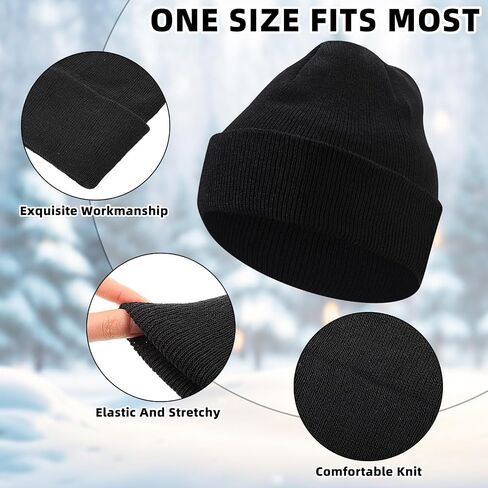 Toulite Bulk Winter Beanies for Homeless Donation Unisex Warm Knitted Beanie Hats Skull Cap in Kuwait