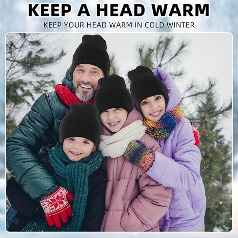 Toulite Bulk Winter Beanies for Homeless Donation Unisex Warm Knitted Beanie Hats Skull Cap in Kuwait