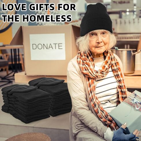 Toulite Bulk Winter Beanies for Homeless Donation Unisex Warm Knitted Beanie Hats Skull Cap in Kuwait