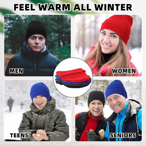 Toulite Bulk Winter Beanies for Homeless Donation Unisex Warm Knitted Beanie Hats Skull Cap in Kuwait