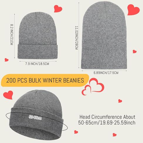Toulite Bulk Winter Beanies for Homeless Donation Unisex Warm Knitted Beanie Hats Skull Cap in Kuwait