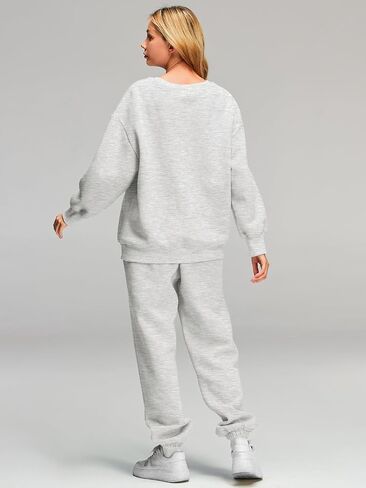 AUTOMET Womens 2 Piece Outfits Sweatsuit Oversized Sweatshirt Lounge Sets Baggy Sweatpants Fall Fashion with Pockets in Kuwait