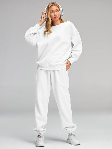 AUTOMET Womens 2 Piece Outfits Sweatsuit Oversized Sweatshirt Lounge Sets Baggy Sweatpants Fall Fashion with Pockets in Kuwait