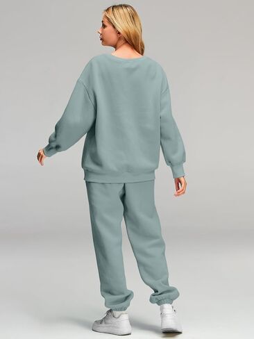AUTOMET Womens 2 Piece Outfits Sweatsuit Oversized Sweatshirt Lounge Sets Baggy Sweatpants Fall Fashion with Pockets in Kuwait