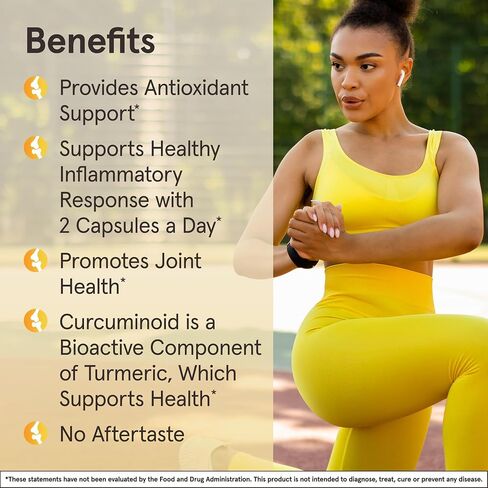 Jarrow Formulas Curcumin 95 500 mg, Turmeric Curcumin Extract for Antioxidant Support, Bone and Joint Support Dietary Supplement, 120 Veggie Capsules, Up to 120 Servings in Saudi Arabia