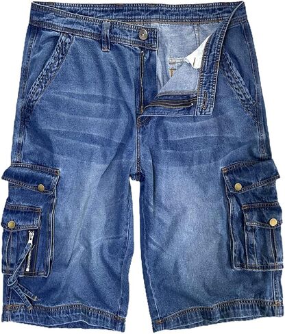 IDEALSANXUN Men's Casual Loose Fit Multi-Pockets Military Cargo Shorts in Saudi Arabia