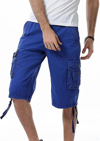 IDEALSANXUN Men's Casual Loose Fit Multi-Pockets Military Cargo Shorts in Saudi Arabia