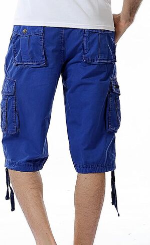 IDEALSANXUN Men's Casual Loose Fit Multi-Pockets Military Cargo Shorts in Saudi Arabia