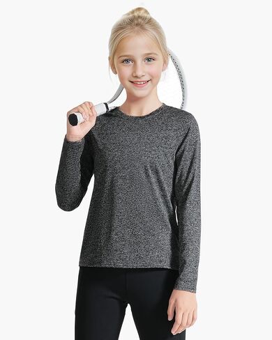 قمصان Auranso للفتيات بأكمام طويلة مكونة من 3 قمصان رياضية سريعة الجفاف للفتيات in Kuwait