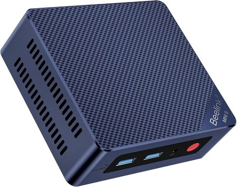 Beelink 4 Cores 11th Gen Intel N5095 Mini-S Mini PC, 8GB RAM 128GB SSD Gigabit Ethernet, 2.4G/ 5.0G WiFi, BT4.0, Dual HDMI Business Mini Desktop Computer, HTPC in Kuwait