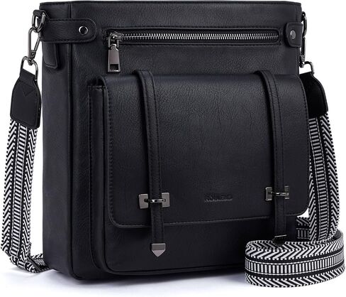 Crossbody Bags for Women,Multi Pocket Crossbody Purses Soft Leather Shoulder Handbags Travel Purse Adjustable Strap in Kuwait