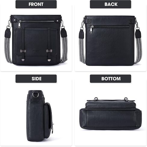 Crossbody Bags for Women,Multi Pocket Crossbody Purses Soft Leather Shoulder Handbags Travel Purse Adjustable Strap in Kuwait