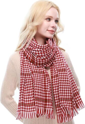 RIIQIICHY Plaid Scarf for Women Fall Winter Pashmina Scarves Wraps for Cold Weather Warm Large in Saudi Arabia