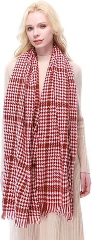 RIIQIICHY Plaid Scarf for Women Fall Winter Pashmina Scarves Wraps for Cold Weather Warm Large in Saudi Arabia