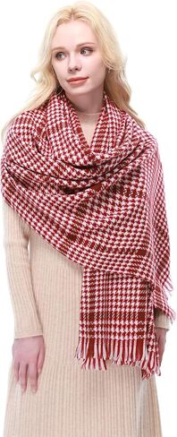 RIIQIICHY Plaid Scarf for Women Fall Winter Pashmina Scarves Wraps for Cold Weather Warm Large in Saudi Arabia